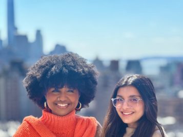 Nadya Habib (‘25) with alum Na’kia Channey (‘22), Google | 2023 